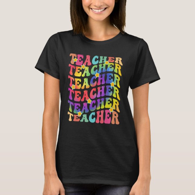 Teacher Inspirational Colourful Elementary School  T-Shirt (Front)