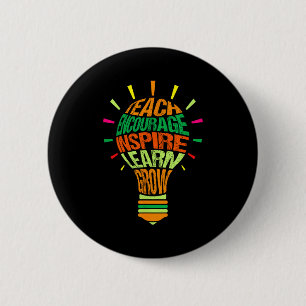 Teacher Insrational Definition Colorful Lightbulb  6 Cm Round Badge