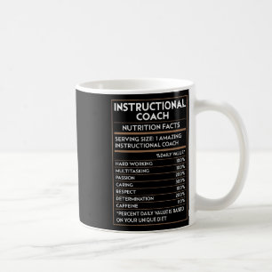 Teacher Instructional Coach Nutrition Facts Back T Coffee Mug