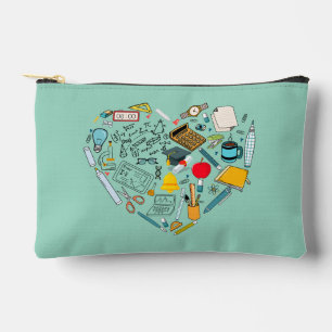 Teacher Instructor Professor Tool Heart Accessory Pouch