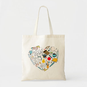 Teacher Instructor Professor Tool Heart Tote Bag