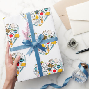 Teacher Instructor Professor Tool Heart Wrapping Paper