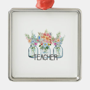 Teacher Is Awesome Metal Tree Decoration