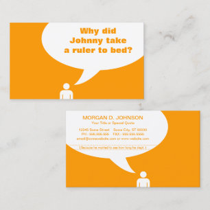 teacher / johnny joke (color customizable) business card