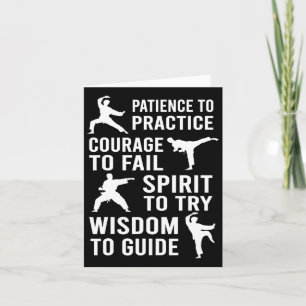 Teacher Karate Student Trainee Practice Karate Tra Card