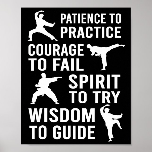 Teacher Karate Student Trainee Practice Karate Tra Poster (Front)