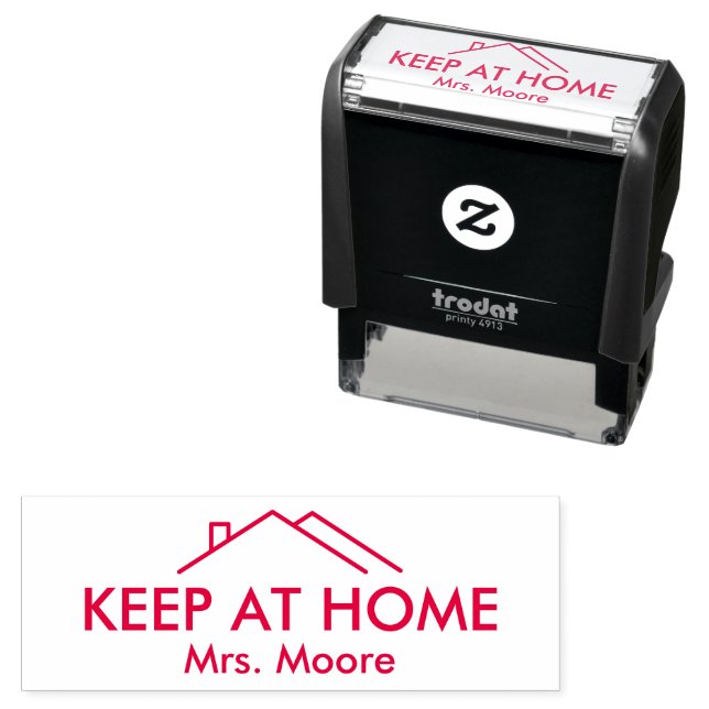Teacher Keep At Home Student Personalised Name Self-inking Stamp (In Situ)