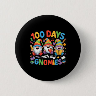 Teacher Kids Gnome 100 Days Of School 6 Cm Round Badge
