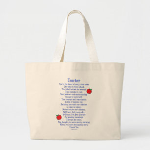 Teacher Large Tote Bag