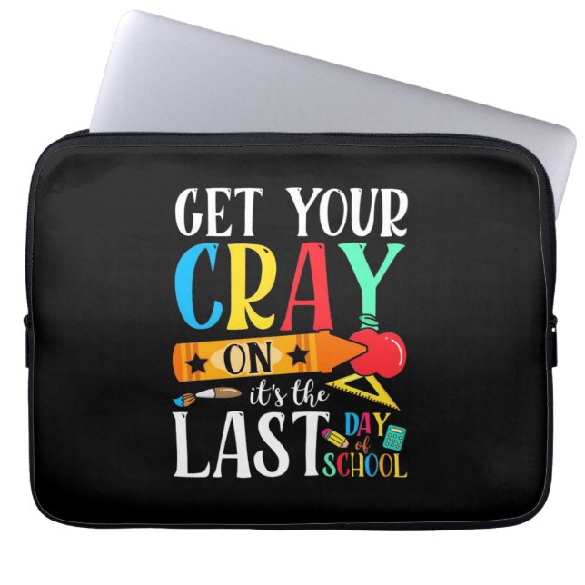 Teacher Last Day Of School Laptop Sleeve (Front)