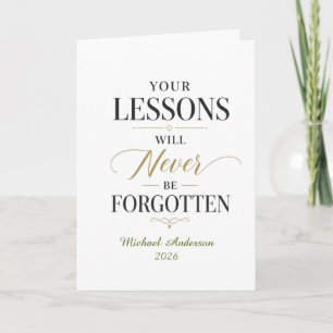 Teacher Lessons Custom Name Card