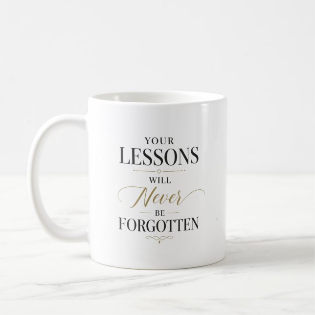 Teacher Lessons Custom Name Coffee Mug (Left)