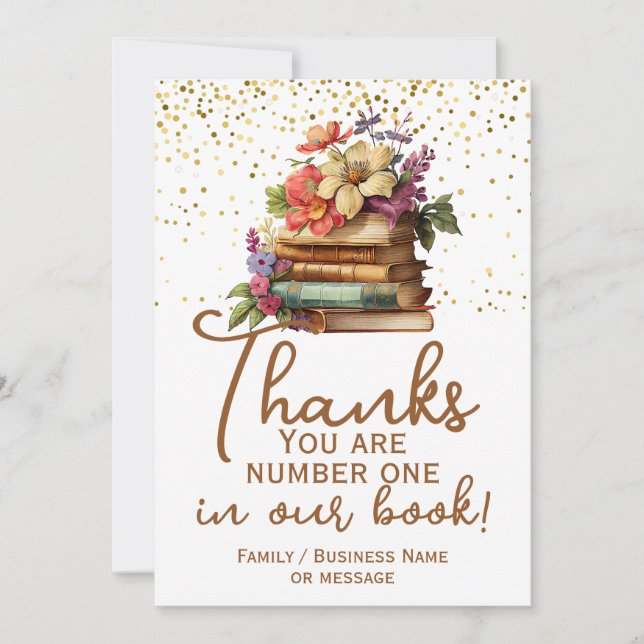 Teacher Librarian Thank You Book Card (Front)
