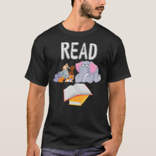 Teacher Library Read Book Club Piggie Elephant Pig T-Shirt