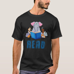 Teacher Library Read Book Club Piggie Elephant Pig T-Shirt