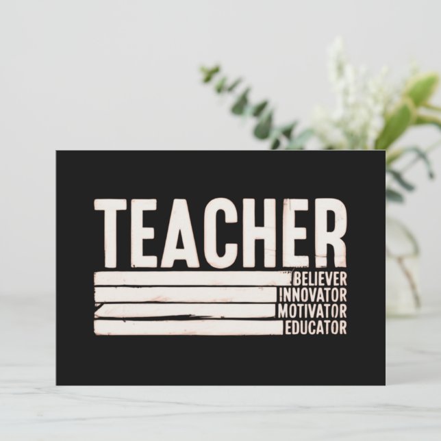 Teacher Life Back to School  Invitation (Standing Front)