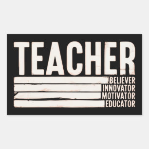 Teacher Life Back to School  Rectangular Sticker
