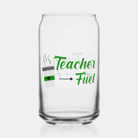 Teacher Life Cute School Can Glass