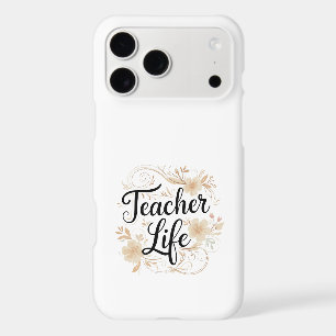 Teacher Life Floral Typography Design
