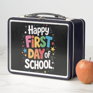 Teacher Life Gift Happy First Day Of School  Metal Lunch Box