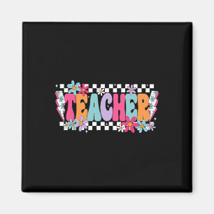 Teacher Life Happy First Day Of School Funny Back  Magnet