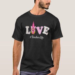 Teacher Life Love Gnome Egg Hunting Easter Day T-Shirt