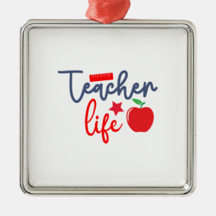 Teacher Life Metal Tree Decoration