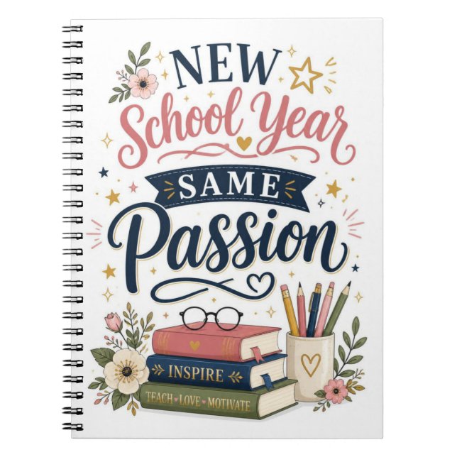 Teacher Life School Year Design Notebook (Front)
