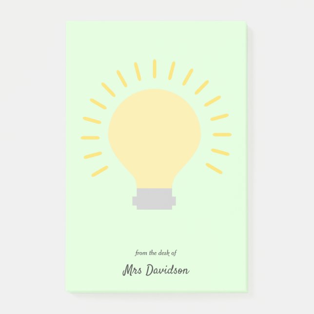 Teacher Light Bulb Post-it Notes (Front)
