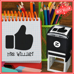 Teacher Like Thumb Up Praise Grading Encouragement Self-inking Stamp