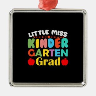 Teacher Little Miss Kinder Garten Grad Metal Tree Decoration