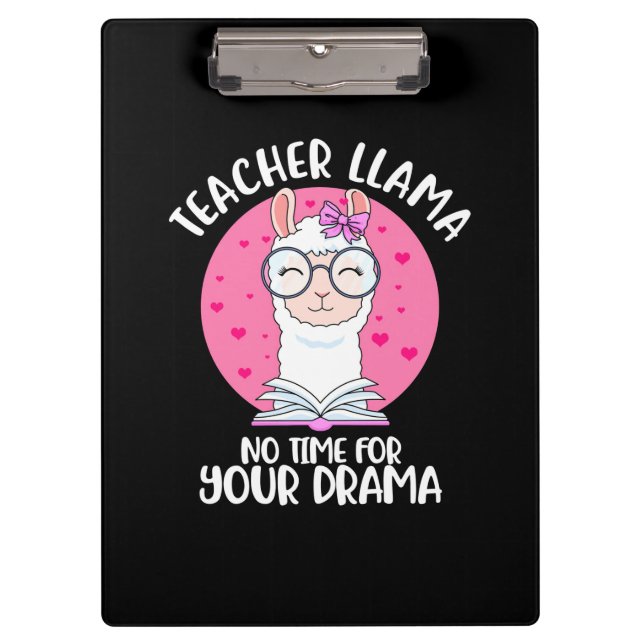 Teacher Llama Clipboard (Front)