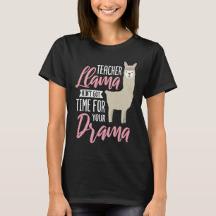 Teacher Llama Drama Animal Lover Pre Kindergarten T-Shirt