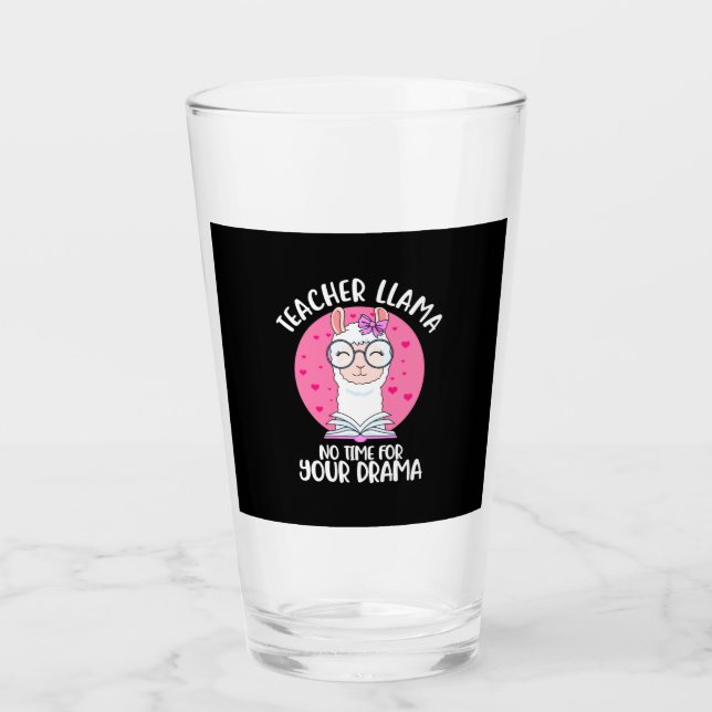 Teacher Llama Glass (Front)