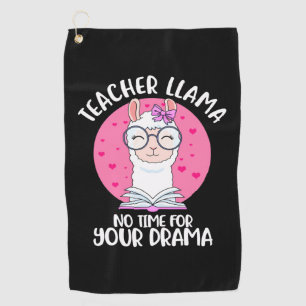 Teacher Llama Golf Towel