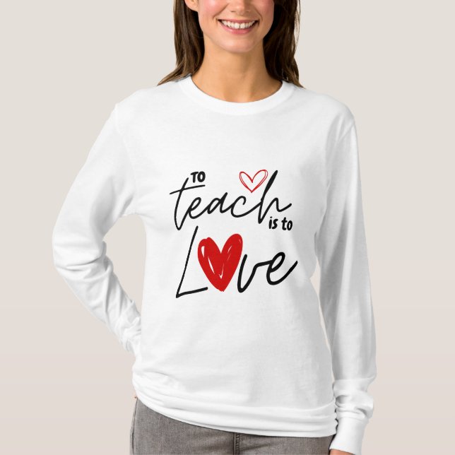 Teacher love 100th school funny teaching T-Shirt (Front)