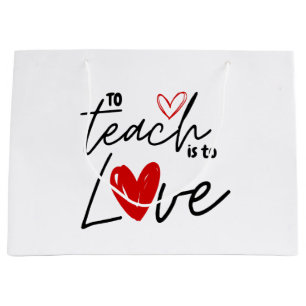 Teacher love 100th school teaching personalised large gift bag