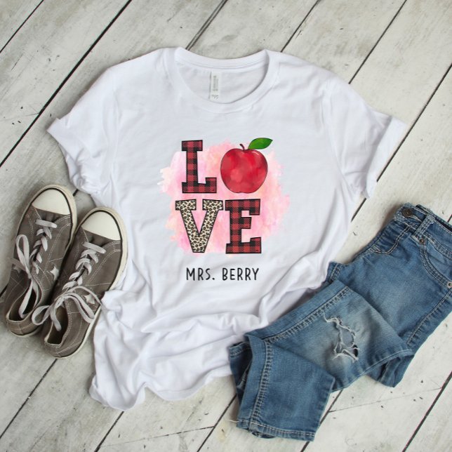 Teacher Love Red Apple T-Shirt (Creator Uploaded)