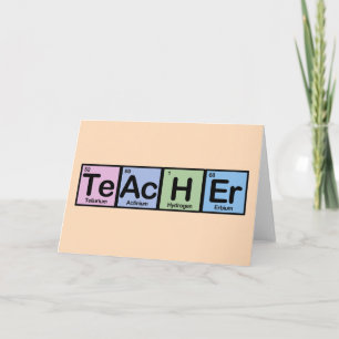 Teacher made of Elements Card