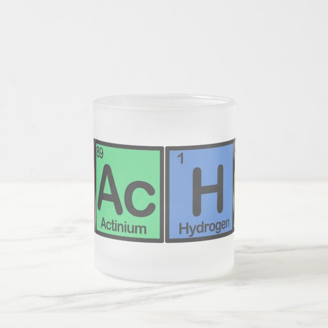 Teacher made of Elements colours Frosted Glass Coffee Mug (Center)