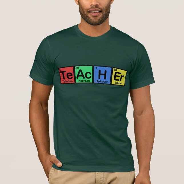 Teacher made of Elements colours T-Shirt (Front)