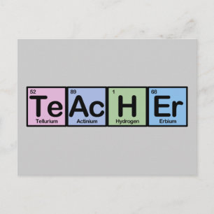 Teacher made of Elements Postcard
