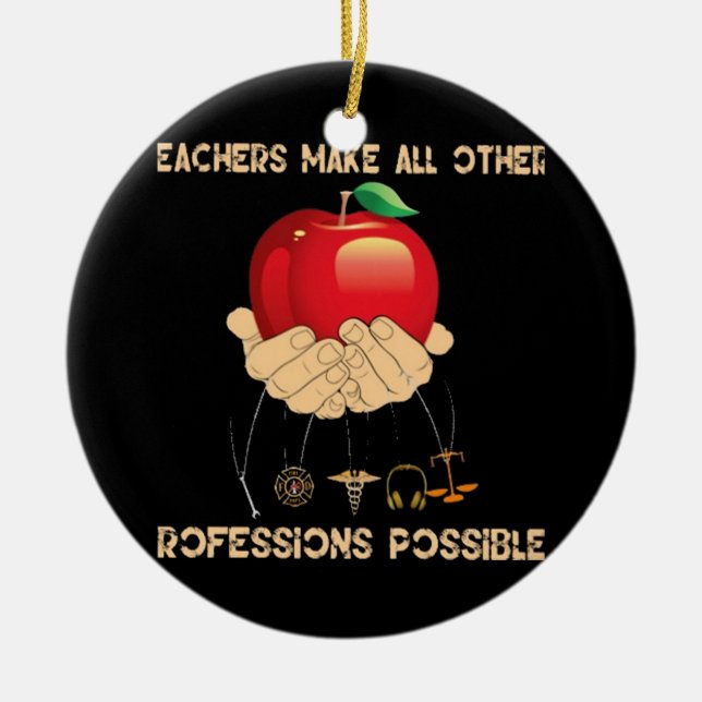 Teacher make all other  ceramic tree decoration (Front)