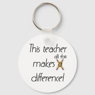 Teacher Makes a Difference Key Ring