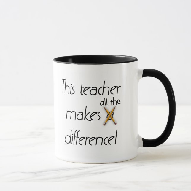 Teacher Makes a Difference T-shirts and Gifts Mug (Right)