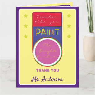 Teacher medal of honour Thank you card