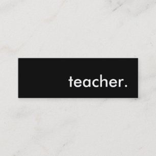 teacher. mini business card