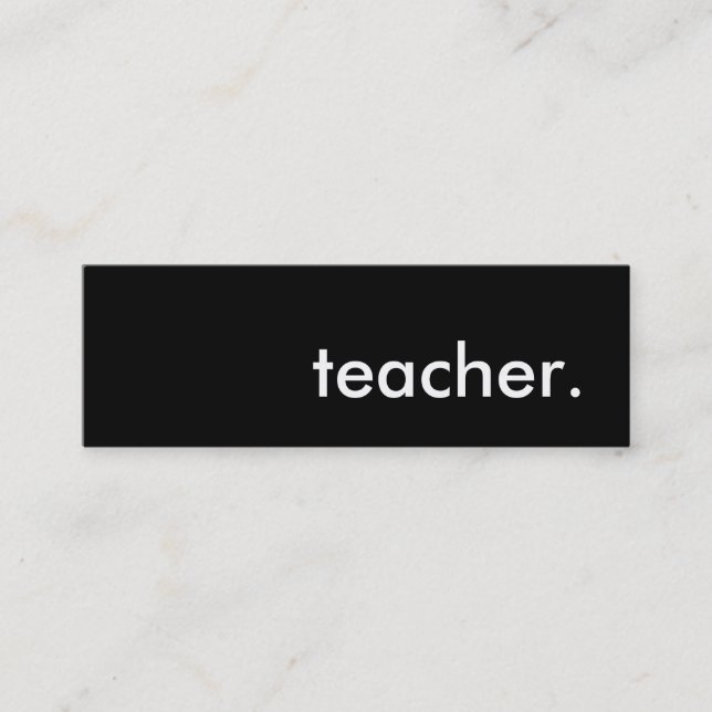 teacher. mini business card (Front)