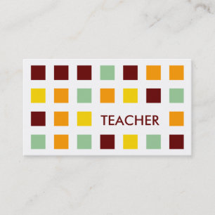 TEACHER (mod squares) Business Card