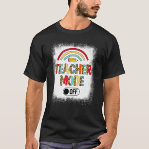 Teacher Mode Off Leopard Summer Last Day Of School T-Shirt